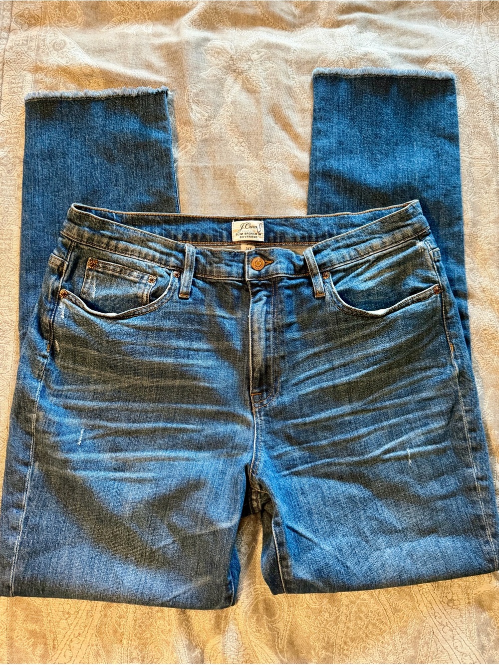 J. Crew Women’s Slim Broken In Boyfriend Blue Denim Jeans